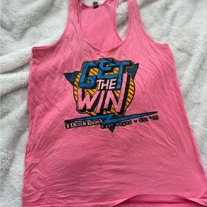 Dutch bros District Pink Graphic Tank Top